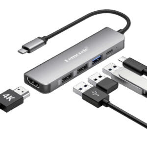 Lemorele TC101 USB-C Hub | 5-in-1 4K Multiport Adapter