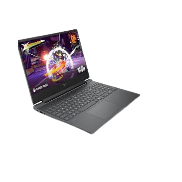 29 - Empowering Businesses: Your Premier eTIMS Integrators, Resellers, and Consultants Open gaming laptop displaying an action game on the screen, angled to show keyboard and touchpad.