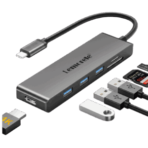 Lemorele 6-in-1 USB-C Hub TC23L | 4K HDMI Multiport Adapter