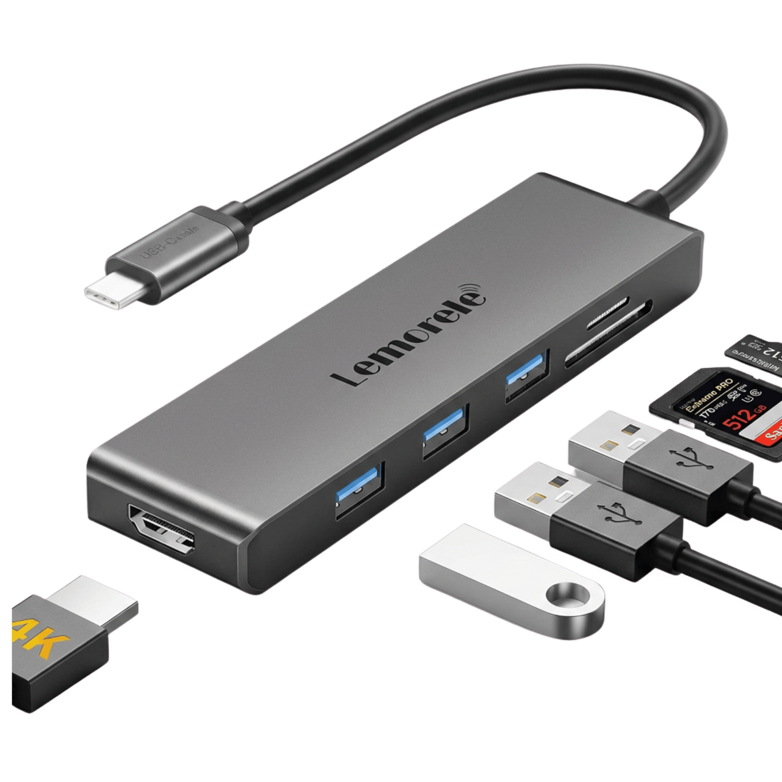 6- in 1 USB C Hub Multiport Adapter-TC23L - Empowering Businesses: Your Premier eTIMS Integrators, Resellers, and Consultants