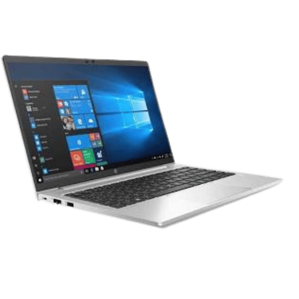 Change View Angle 4 - Empowering Businesses: Your Premier eTIMS Integrators, Resellers, and Consultants Silver laptop open at a desk, showing Windows desktop on the screen