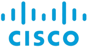 Cisco logo with blue vertical bars above the word CISCO.